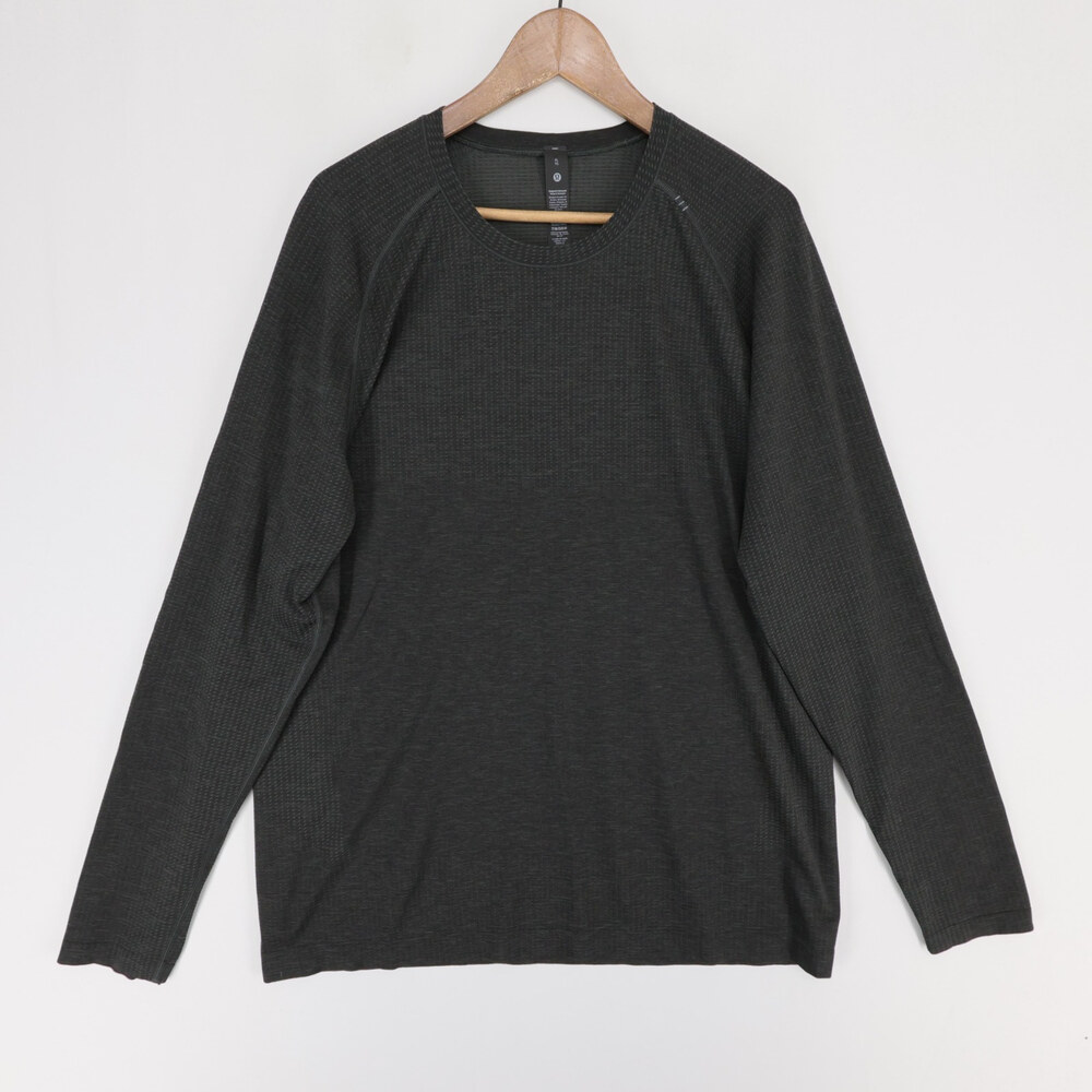 Lululemon Metal Vent Tech Shirt Mens XL Black Heather Long Sleeve Athletic